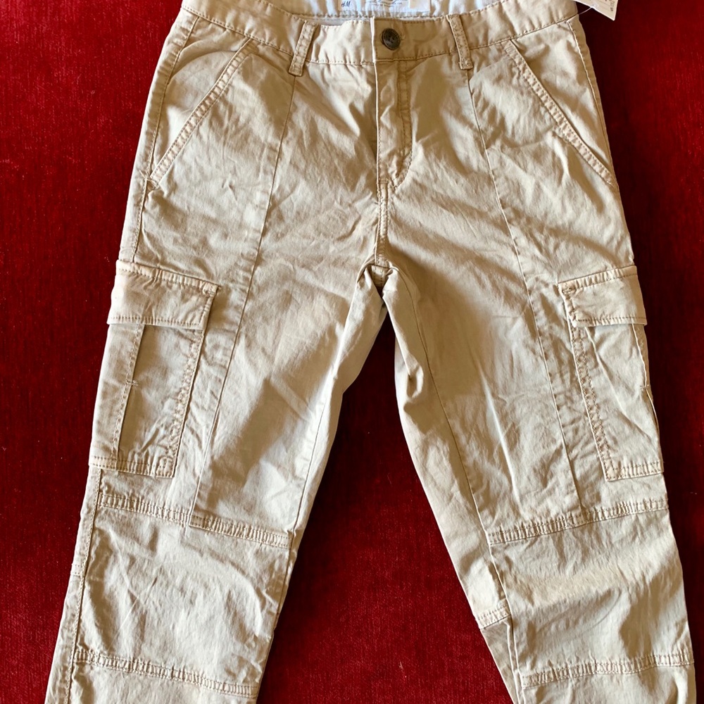H&M Cargo Pants Flat Front cinched leg Never Worn